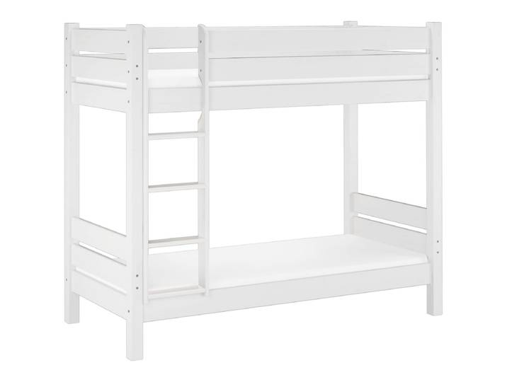 Weißes Etagenbett Massivholz Kiefer Stabil Schmal 80 x 200 cm Nische 100