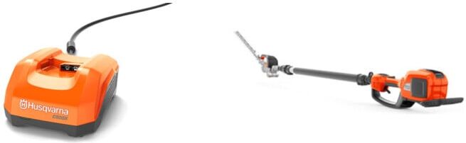Set Husqvarna Schnellladegerät C500X + Stabheckenschere 520iHT4