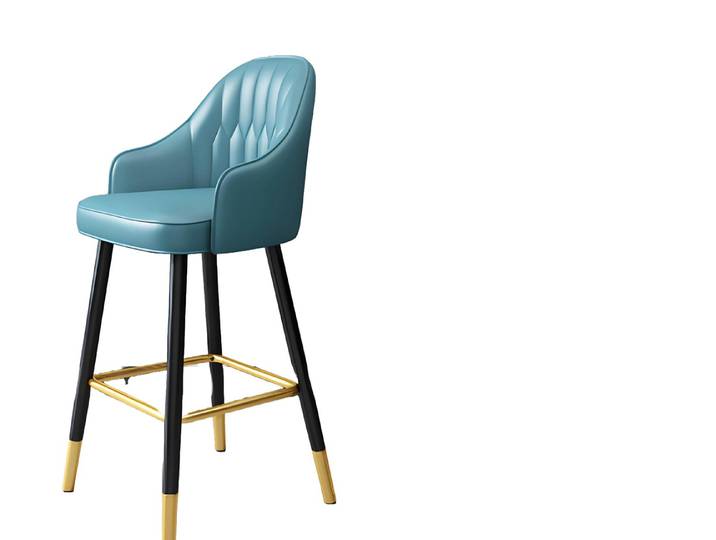 Xlmoebel Barhocker Eleganter Barhocker im Stoffdesign mit modernem Look und Komfort (Einzeln, 1 St., Barhocker), Hergestellt in Europa