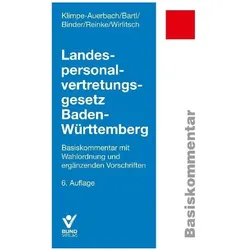 LandespersonalvertretungsgesetzBaden-Württemberg, Fachbücher von Michael D. Wirlitsch, Anja Reinke, Wolf Klimpe-Auerbach, Ewald Bartl, Hanna Binder
