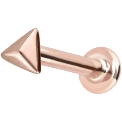 14 Karat Gold Labret mit Innengewinde PYRAMIDE