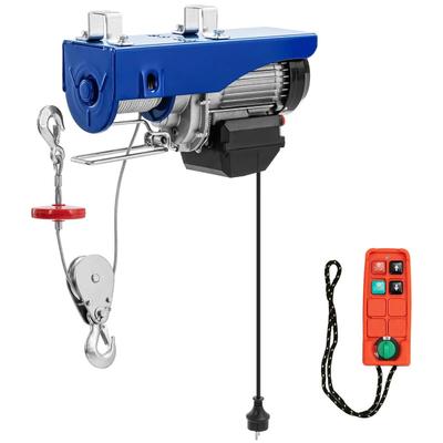 Helloshop26 - Elektrische Seilwinde 1350 Watt 800 kg 12 m mit Fernbedienung Aluminium Stahl blau 14_0010147