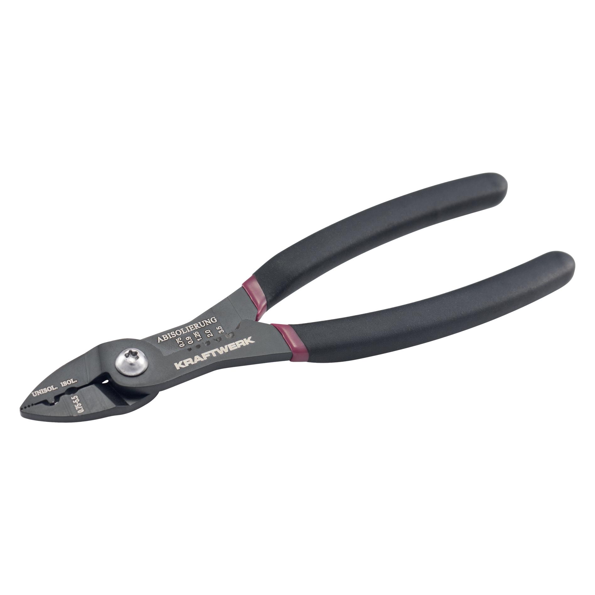 Kraftwerk Mini-Kombi-Abisolier- u. Kabelschuhzange (180 mm) (3253)
