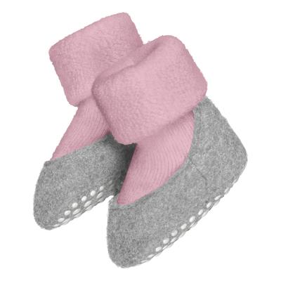 Haussocken FALKE "Baby Cosyshoe", Mädchen, Gr. 17 - 18, rosa (almond blossom), Materialmix, elastisch, Socken, aus leichter, wärmender Merinowolle