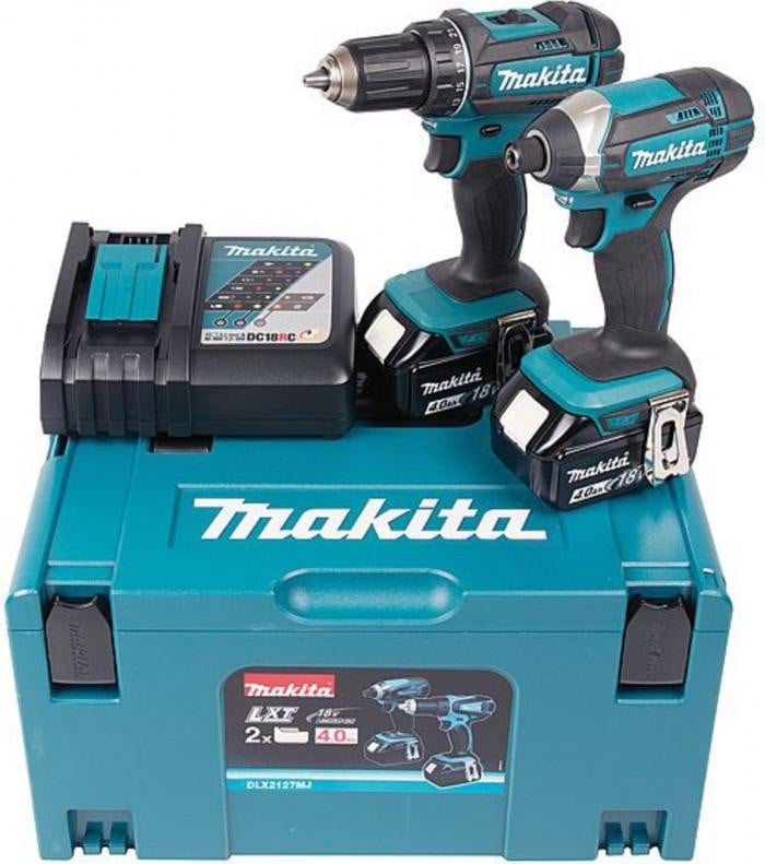 Makita DLX2127MJ Accu-set met Boormachine/schroefmachine en 2x 4,0Ah Makpac