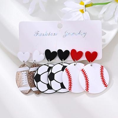 Fußball-Weltmeisterschaft 2026 Ohrringe Fussball Alltagskleidung Erwachsene Unisex Lässig Spiel Verkleiden