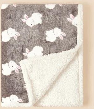 Uplift Picks Winter Baby Swaddle Wrap Flannel Fleece Blanket rabbit 75x100 Cm