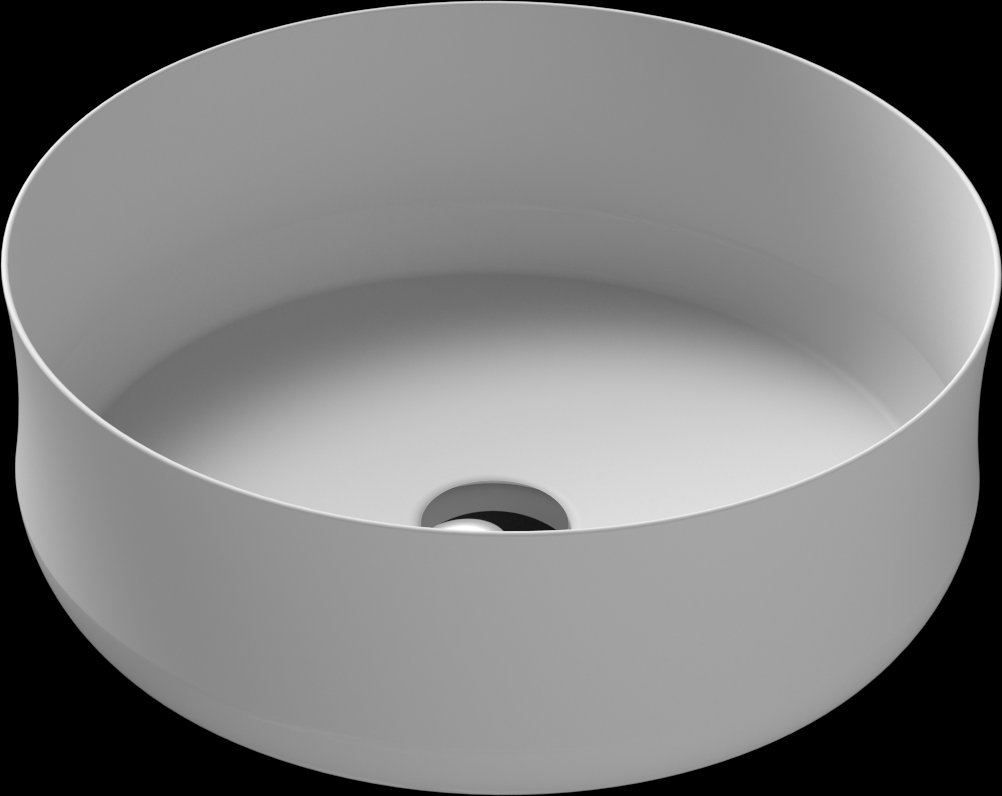 Kaldewei Ming vasque 913306003711 blanc alpin mat effet perlant , d= 40cm, sans trop-plein, insonorisation