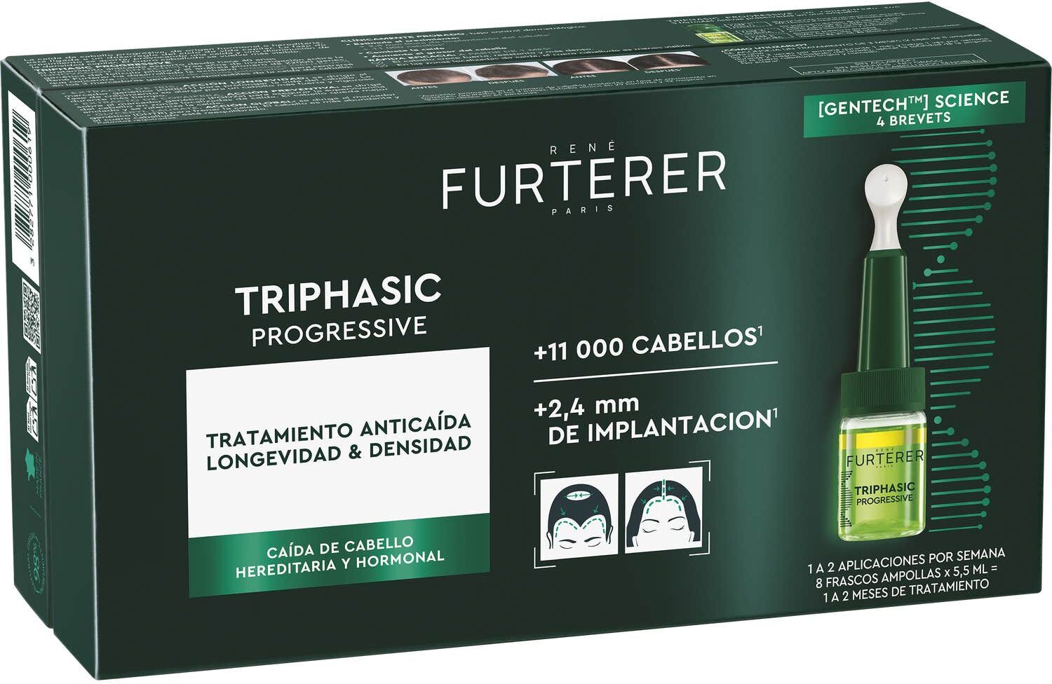 RENE FURTERER René Furterer Triphasic Progressive Gentech Anticaída Caída Progresiva 8x5,5 ml