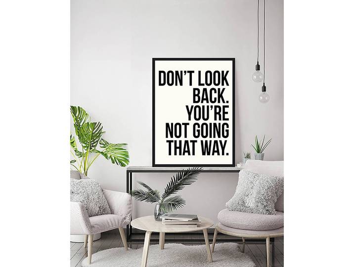 Bild Dont look Back.. Rahmen: Massivholz Buche, lackiert Abdeckung: Plexiglas Schwarz 63 x 83cm