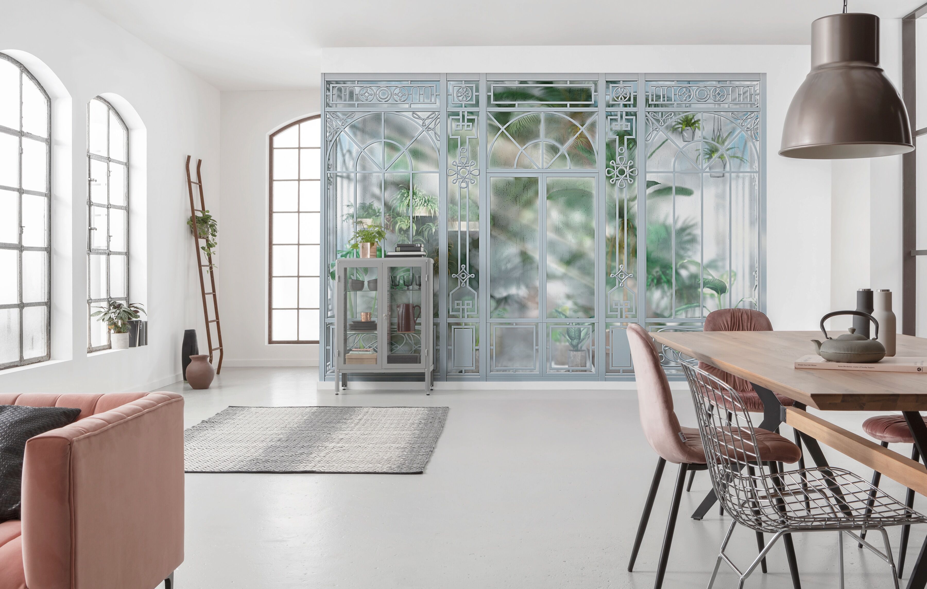 Fototapete KOMAR "Orangerie - Grösse 368 x 254 cm", bunt, B:368m L:254m, Papier, Tapeten, Fototapete, Wohnzimmer, Schlafzimmer bunt B/L: 368m x 254m, Rollen: 8