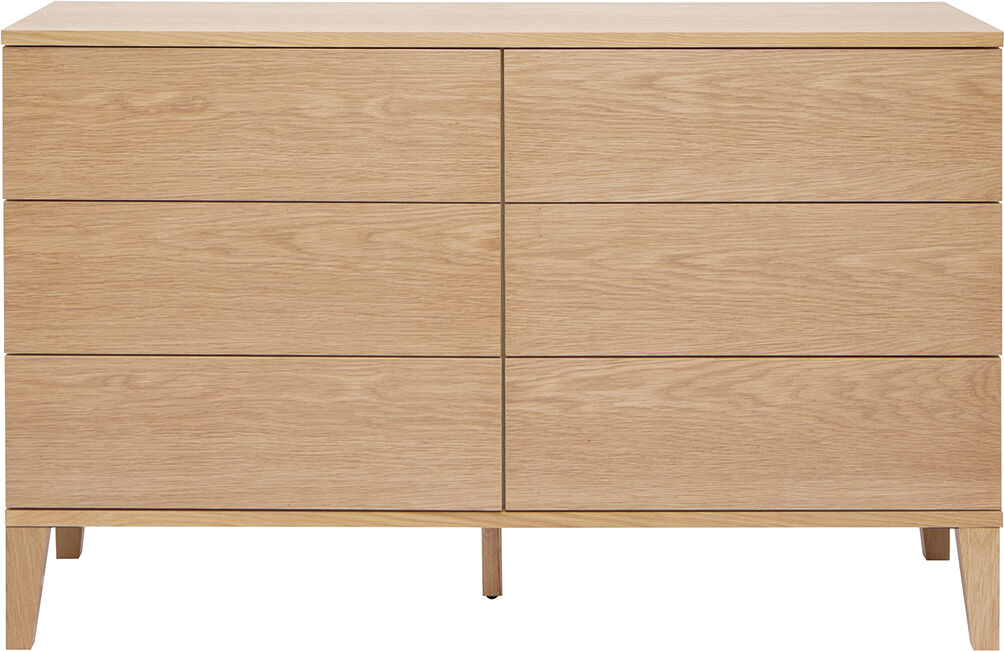 Miliboo Kommode mit 6 Schubladen aus hellem Holz B120 cm FREDDY