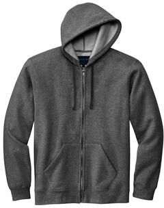 Volunteer Knitwear VL130ZH Chore Fleece Full-Zip Hoodie in Charcoal Heather size XL   Cotton/Polyester Blend