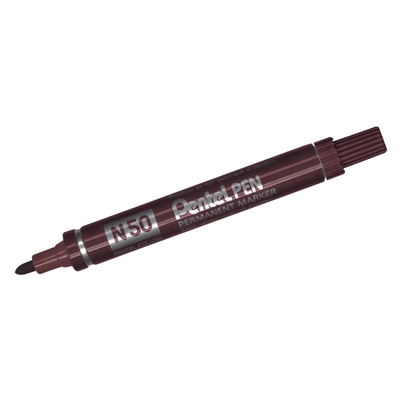Pentel Permanent Marker N50, braun, Rundspitze (1x) (N50-E)