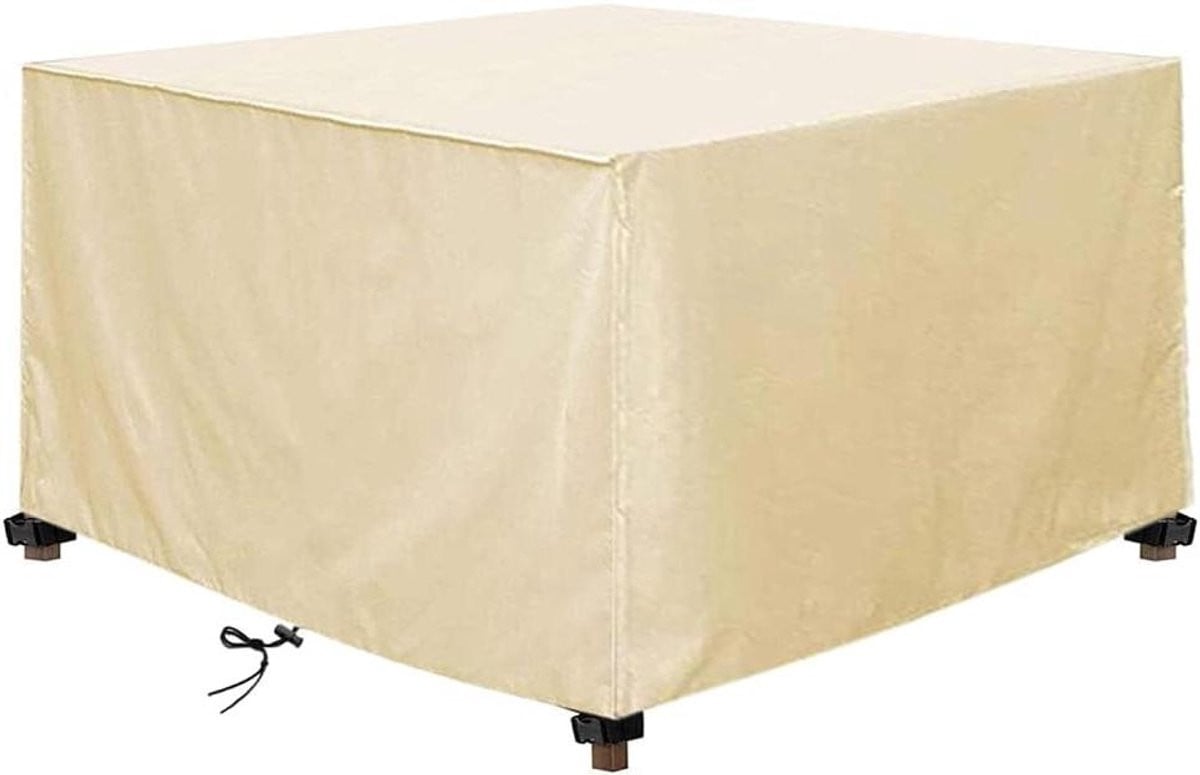 Waterdichte beige meubelhoes voor tafels van Oxford weefsel