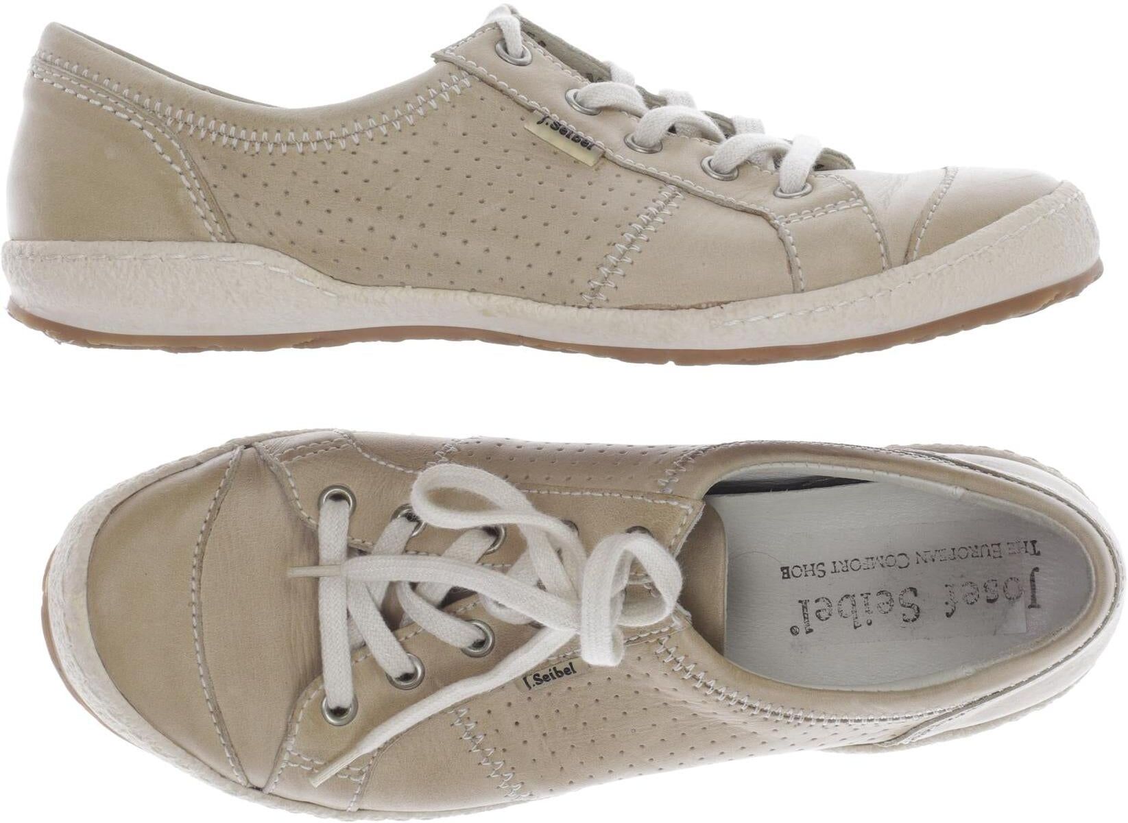 Josef Seibel Damen Halbschuh, Beige, Gr. EU 37, Leder - Second Hand