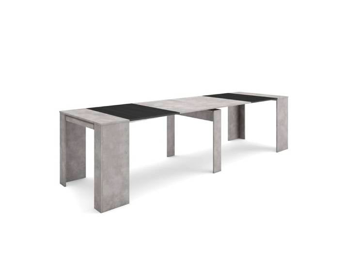Skraut Home - Table console extensible - 300 - 14 personnes - Ciment - Rectangulaire