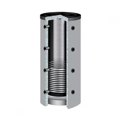 500 Liter TWL Hygienespeicher 90° KER-500 1 Wärmetauscher 100mm Isolierung