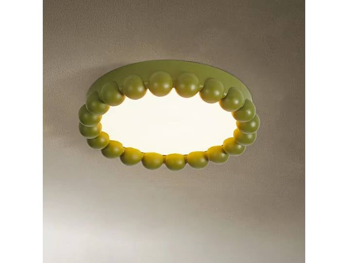 Plafonnier circulaire de Style crème nordique pour chambre d'enfant, moderne, silencieux, coupe-vent, pour vestiaire, salon, lampes de décoration LED