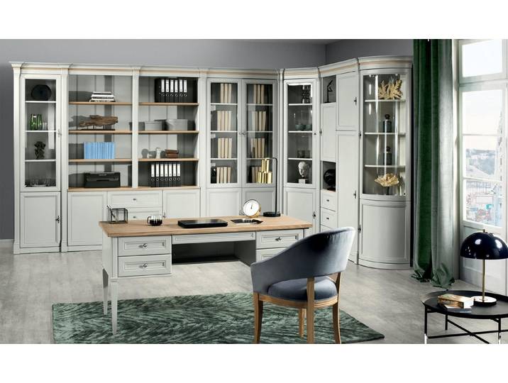 Xlmoebel Eckschrank Wand-Eckschrank aus Holz mit elegantem Design für Büro und Stauraum (Eckschrank) Hergestellt in Europa