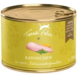 Terra Felis 200 Gramm Katzennassfutter 12 x 200 Gramm Kaninchen
