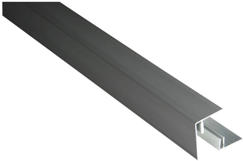 Kovalex Alu-Abschlussleiste eloxiert für Alu-Unterkonstruktion 4,5 x 5,9 x 250 cm inkl. Alu Befestigung