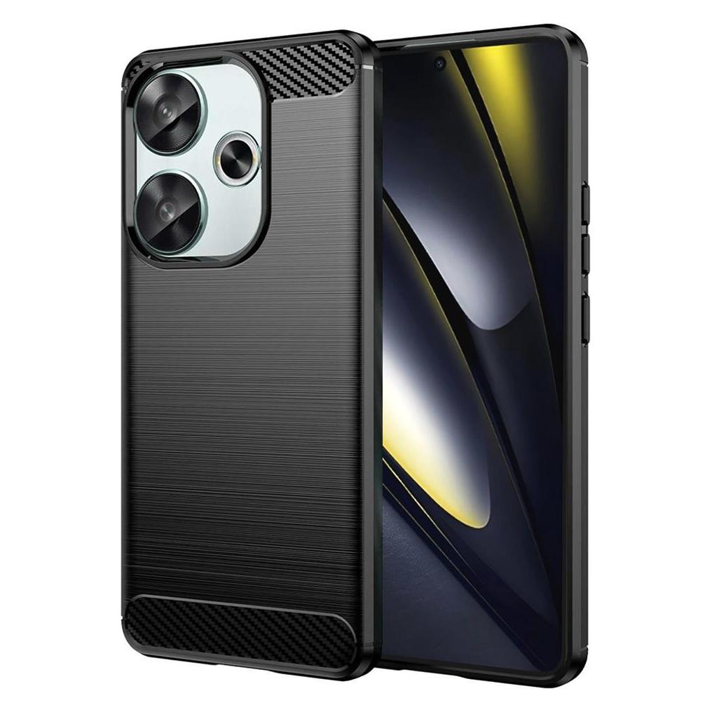 Techsuit - Carbon Silicone - Xiaomi Poco F6 - Black (Xiaomi Poco F6) (56355214)