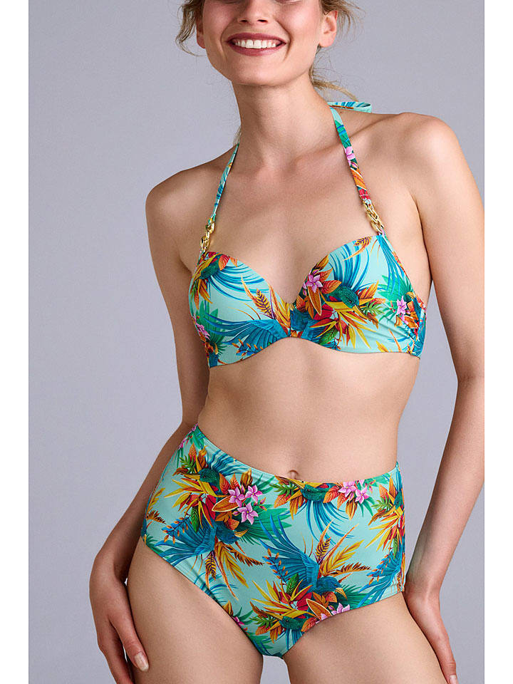Marlies Dekkers Bikini-Oberteil in Hellblau/ Bunt - 70E