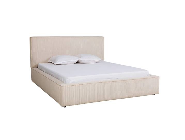 Kastenbett AURORA 160x200cm stoff beige