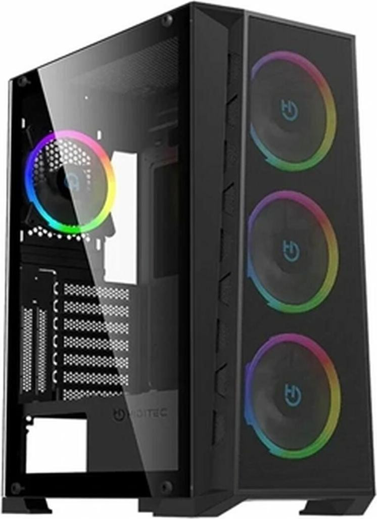 Hiditec MH12 Tower Gaming PC Behuizing, Zwart, ATX, E-ATX, ITX, Micro ATX