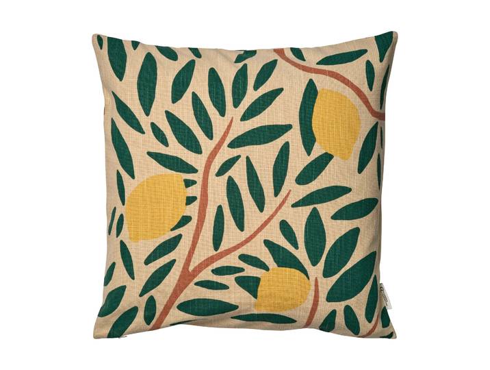 Classic Collection Housse de coussin Sunny Citrus 50x50 cm Vert foncé