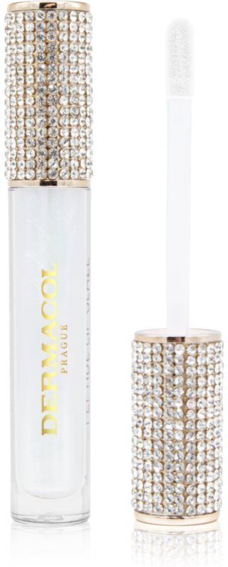 Dermacol Diamond Edition Peptide Lip Glaze nourishing lip gloss with peptides shade 01 Stardust 2.5 ml