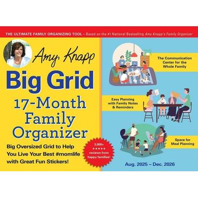 2026 Amy Knapp's Big Grid Family Organizer Wall Calendar
