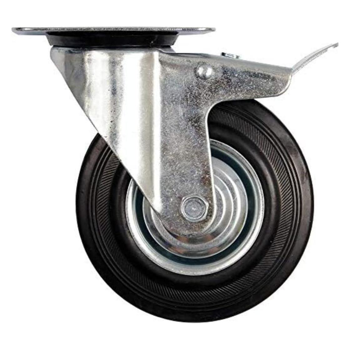 Toya DOUBLE BRAKE SW. CASTER WBLACK RUB.100 (87322)
