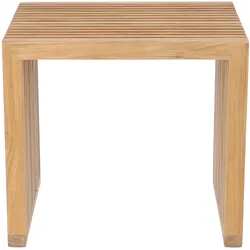 Hocker Tivoli aus Teakholz, massiv und modern, natur, robust für den Outdoor-Bereich