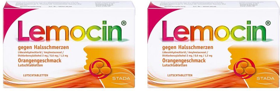 Lemocin gegen Halsschmerzen Orangengeschmack ab 12 Jahren