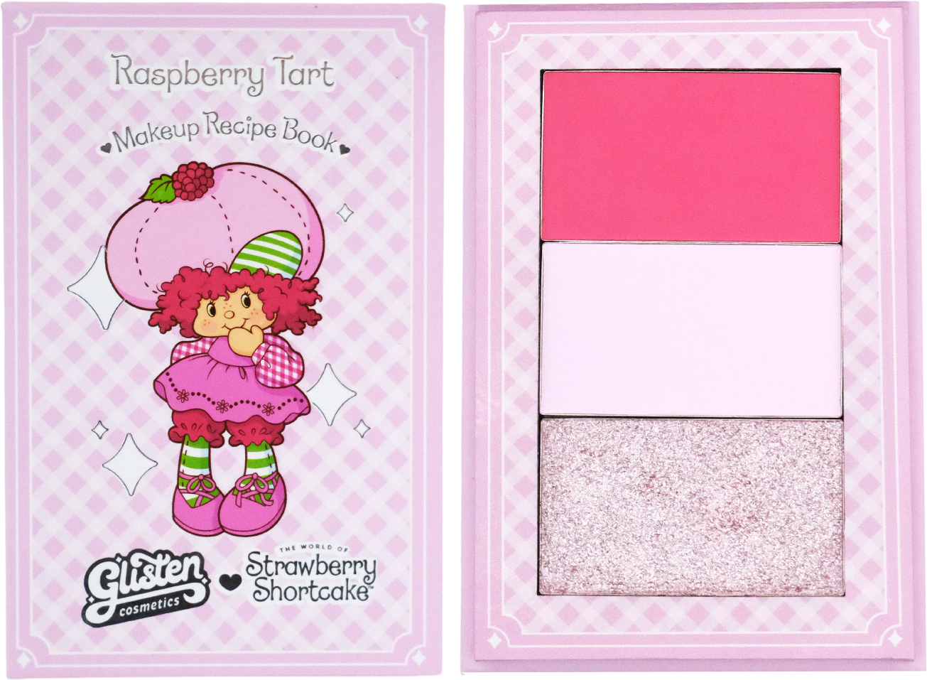 Raspberry Tart Blush & Eyeshadow Palette - Strawberry Shortcake X Glisten Cosmetics