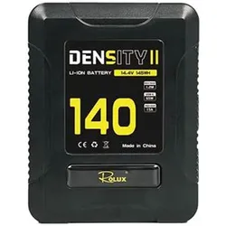 Rolux V-Mount Akku Density II 140Wh 14,8V 10050mAh, Kamera Stromversorgung, Schwarz