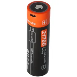 AccuCell 4000mAh Li-Ion 21700er Li-Ion-Akku 21700 mit 3,7 Volt 4000mAh 14,8Wh, 21,3x76,3mm mit USB-C Ladeanschluss zum Nachladen