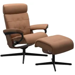 Stressless Sessel mit Hocker Erik Cross Leder Braun Batick Latte S (Small)