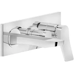 Gessi Rilievo, Fertigmontageset für Einhebelmischer, fester Wannenauslauf und 2-Wege Umstellung, 59139706, Farbe: Metall Schwarz PVD