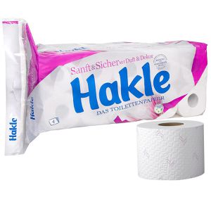 Hakle Toilettenpapier Sanft&Sicher, 4-lagig, Tissue, 130 Blatt, 20 Rollen