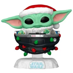Funko Star Wars Grogu with Santa Hat in Pram