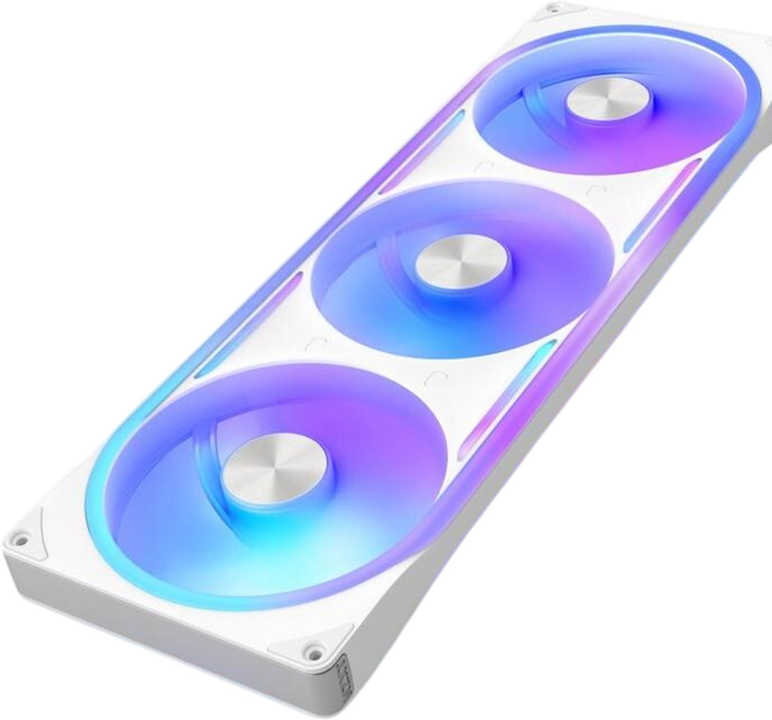 NZXT F420U Ultra 420mm Enkelram Multi-Zone RGB Fan Wit met drie 140mm ventilatoren