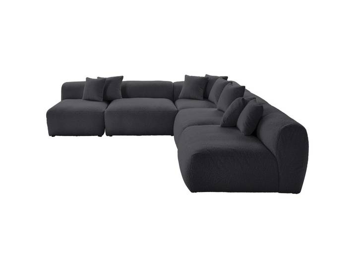 Ecksofa Bloom erweiterbar Dunkelgrau