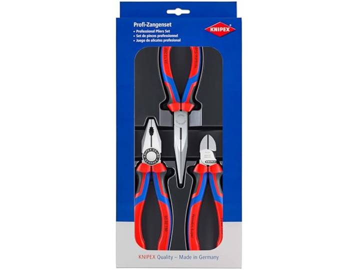 Knipex les essentiels\, 3 outils\, 160 à 200 mm\, set de pinces\, 00 20 11 équipement pour les déplacements\, ensemble d'outils
