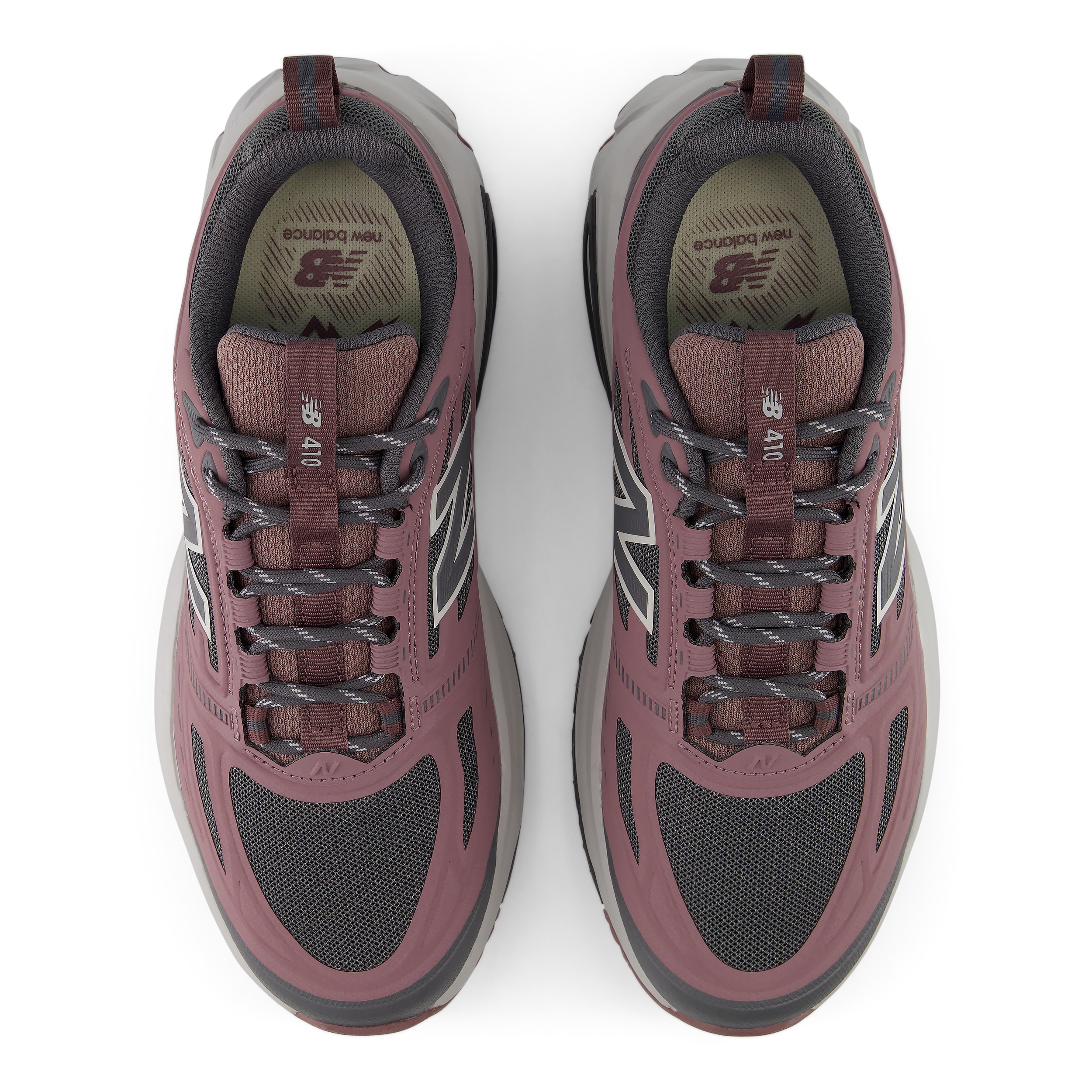 Trailrunningschuh NEW BALANCE "410", Damen, Gr. 38, rosa (fast track, pebble), Synthetik, Textil, Schuhe Trailrunningschuh, für Laufen und Nordic Walking, mit Gummilaufsohle fast track, pebble 38