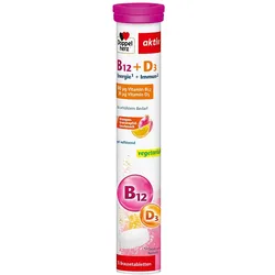 DOPPELHERZ Vitamin B12+D3 Brausetabletten 15 St
