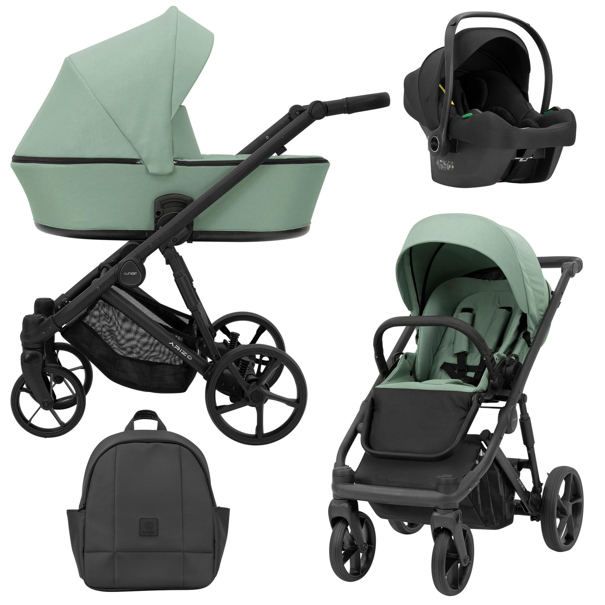 Kunert Arizo 3-in-1 Kombikinderwagen Mint mit Babyschale
