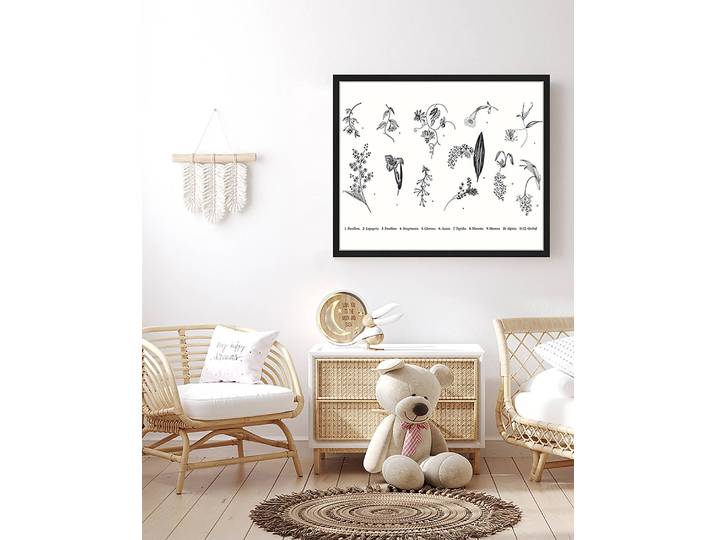 Tableau déco Exotic Plants 53 x 63cm Multicolore